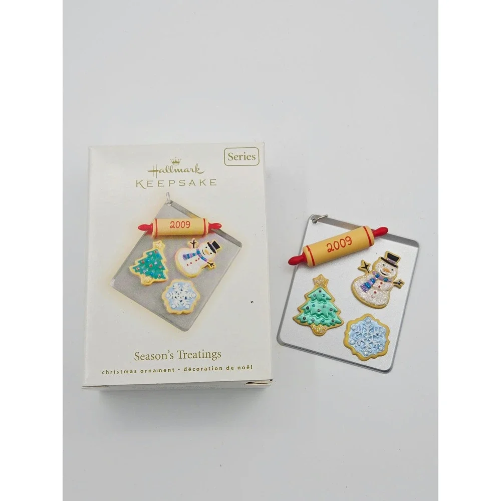 Hallmark Keepsake Season's Treatings 2009 Christmas Metal Ornament 1st in Series